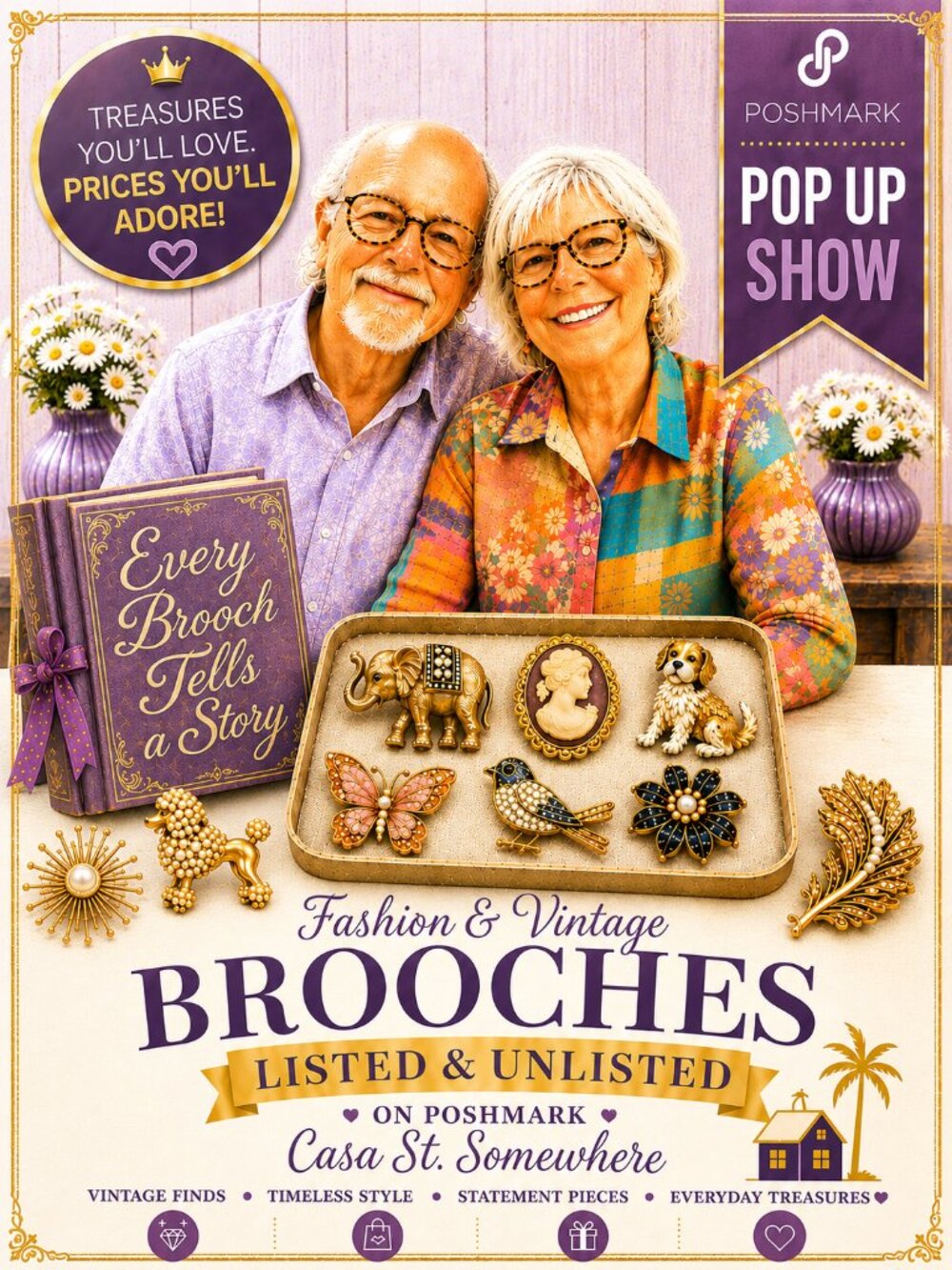 TODAY 8/28 @ 5:30 PM PDT BROOCH SHOW